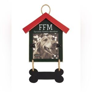 NEW! Mud Pie 'Favorite Family Member' Dog Frame Ornament